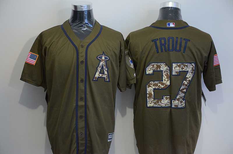 Los Angeles Angels Of Anaheim #27 Mike Trout Green Salute to Service Stitched Baseball Jersey,We sell and wholesale Los Angeles Angels Of Anaheim #27 Mike Trout Green Salute to Service Stitched Baseball Jersey on line form chian!